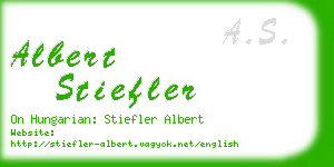 albert stiefler business card